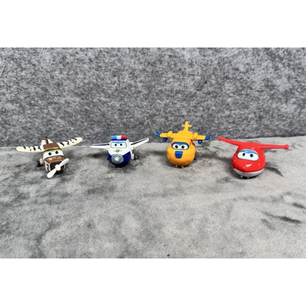 Super Wings Transform-a-Bots Mini Planes Lot 4 Police Paul Bello Jett Donnie 2